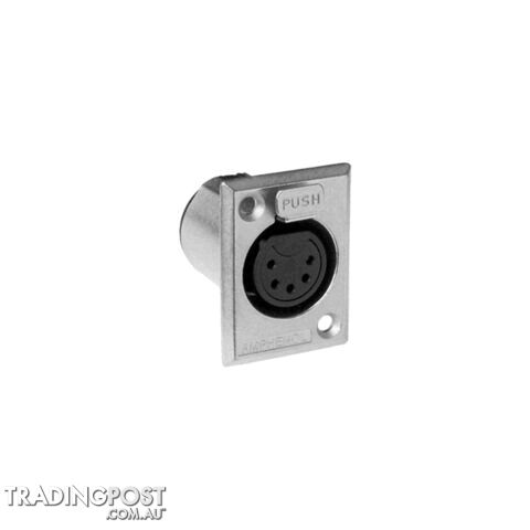 PD5383 5 PIN PANEL XLR SOCKET METAL RECTANGULAR