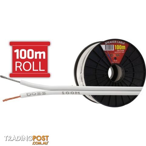 2X41-.16-100M MEDIUM DUTY SPEAKER CABLE 100M - PER 100M REEL ROLL DOSS