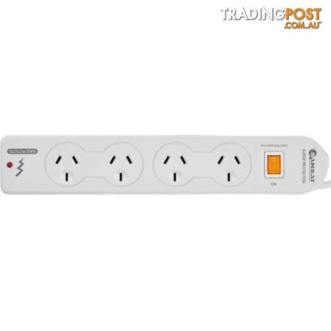 PAD014SP 4 WAY SURGE PROTECTOR MASTER SWITCH OVERLOAD