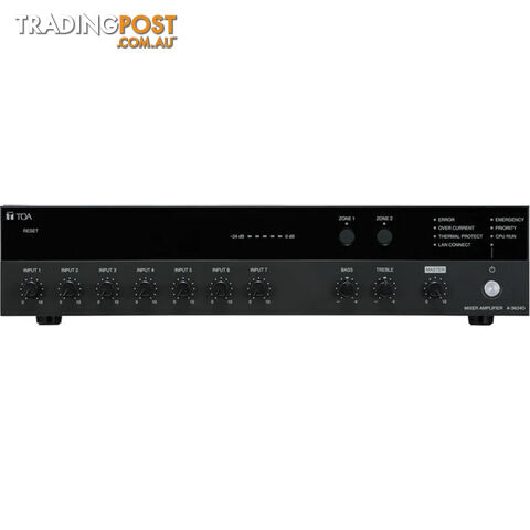 A3624D 240W NETWORK CLASS D MIXER AMP 2 ZONE 7 INPUTS 100V-18/16 OHM