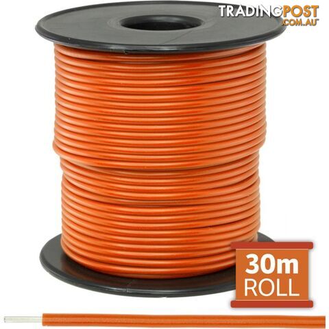 7-.25OR-30M 30M ORANGE HOOKUP WIRE/CABLE SOLD AS A ROLL OF 30M