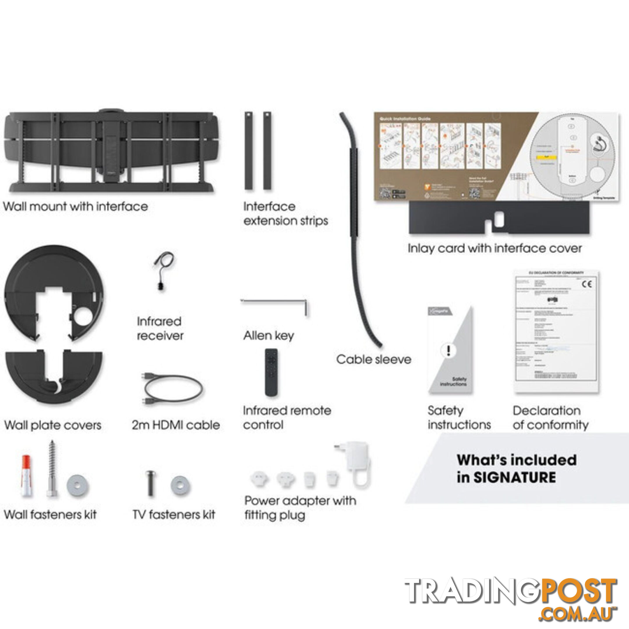 TVM7675PRO SIGNATURE SERIES 40"-77" 35KG MOTORISED WALL MOUNT HOME AUTOMATION CONNECTIVITY