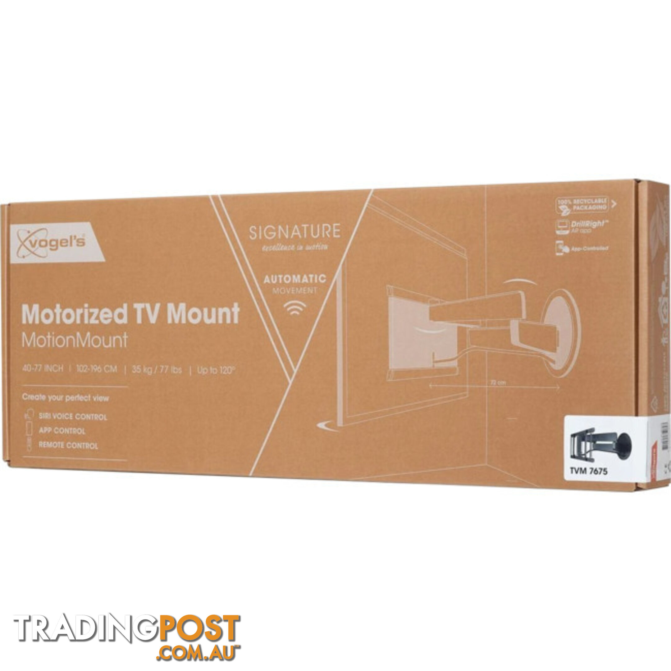 TVM7675PRO SIGNATURE SERIES 40"-77" 35KG MOTORISED WALL MOUNT HOME AUTOMATION CONNECTIVITY