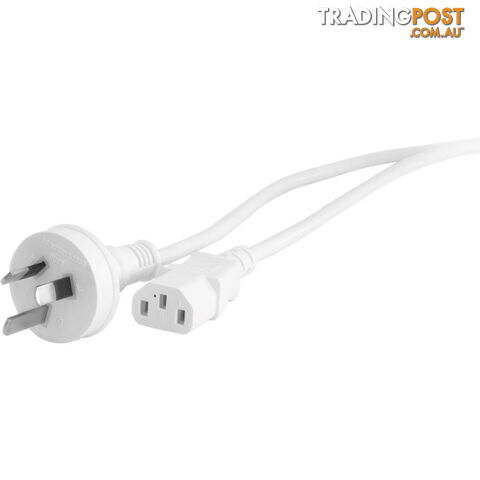 K9-2MW 2M WHITE IEC POWER LEAD IEC-C13 APPLIANCE CORD