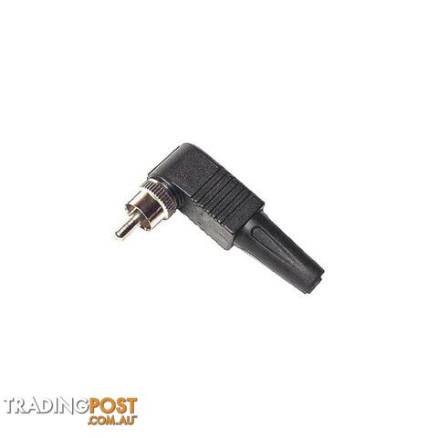 PD2932 PLASTIC RCA RIGHT ANGLE PLUG BLACK