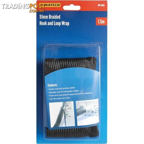 WH5654 HOOK AND LOOP LOOM WRAP BRAIDED 1.5M 32MM