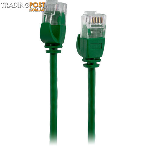LC6SL0100GR 1M SLIM CAT6 PATCH LEAD GREEN ULTRA THIN
