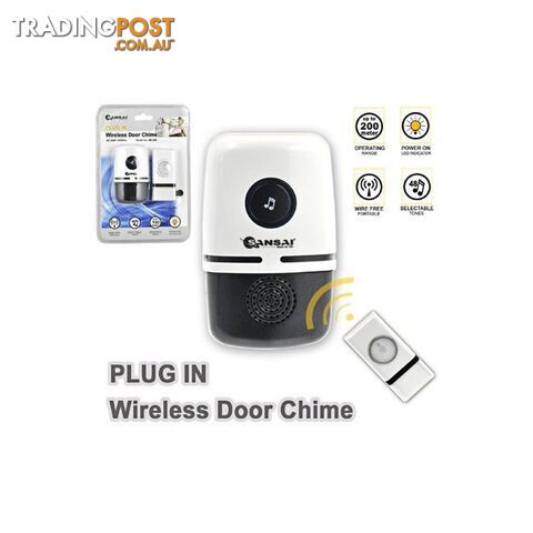 DB299 PLUG IN WIRELESS DOOR CHIME 150 METERS 48 TUNES - photo 2 of 2