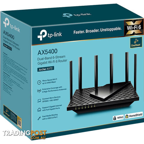 AX72 ARCHER AX5400 WIFI6 ROUTER - photo 4 of 4