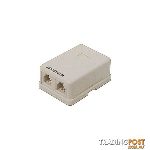 SM266B/IVY TWIN RJ12 SURFACE MOUNT SOCKET SOCKETS - ARCHITRAVE MOUNT - photo 2 of 2