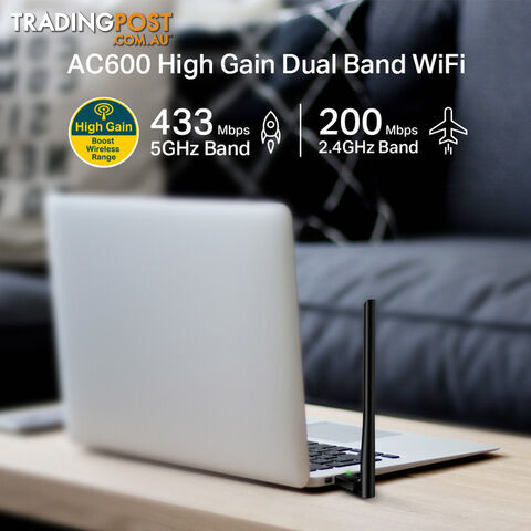 ARCHERT2UPLUS AC600 HIGH GAIN USB ADAPTER DUAL BAND - photo 4 of 6