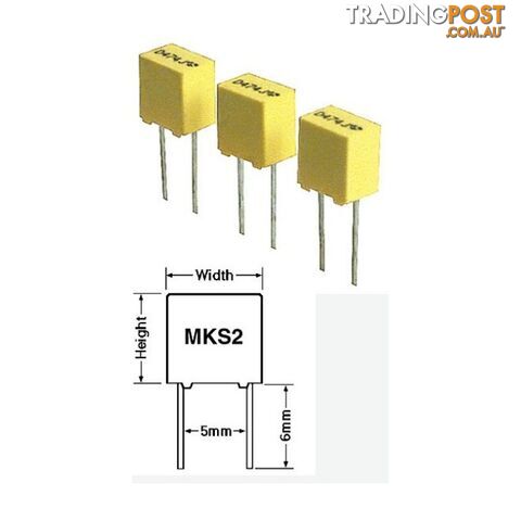 MKS2.1-63 .1 63V POLYESTER CAPACITOR MKS2