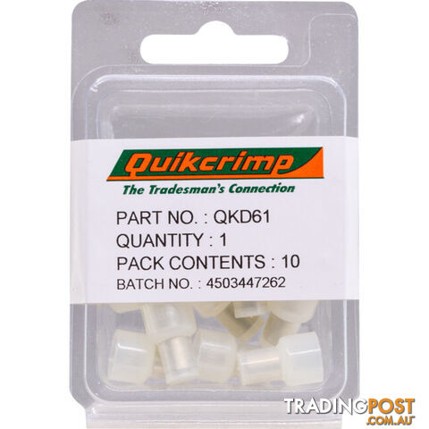 QKD61 END CONNECTORS 10-PACK EC5-10 / QUIKCRIMP