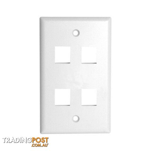 PK4575 4 GANG KEYSTONE WALL PLATE FLUSH TYPE