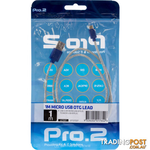 LC7227 2 IN 1 MICRO USB-B OTG LEAD 1M USB-A/MICRO-B TO MICRO-B PLUG - photo 5 of 5