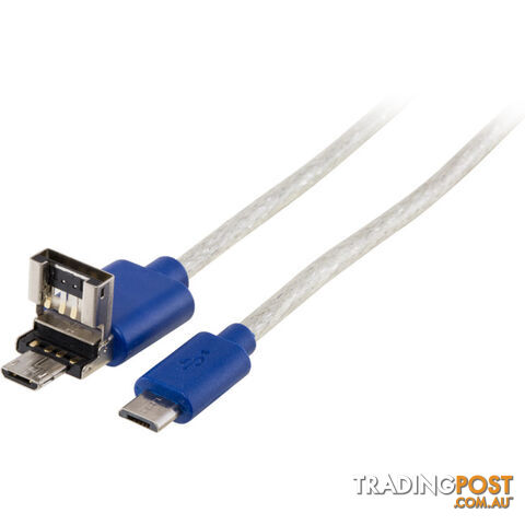 LC7227 2 IN 1 MICRO USB-B OTG LEAD 1M USB-A/MICRO-B TO MICRO-B PLUG - photo 2 of 5