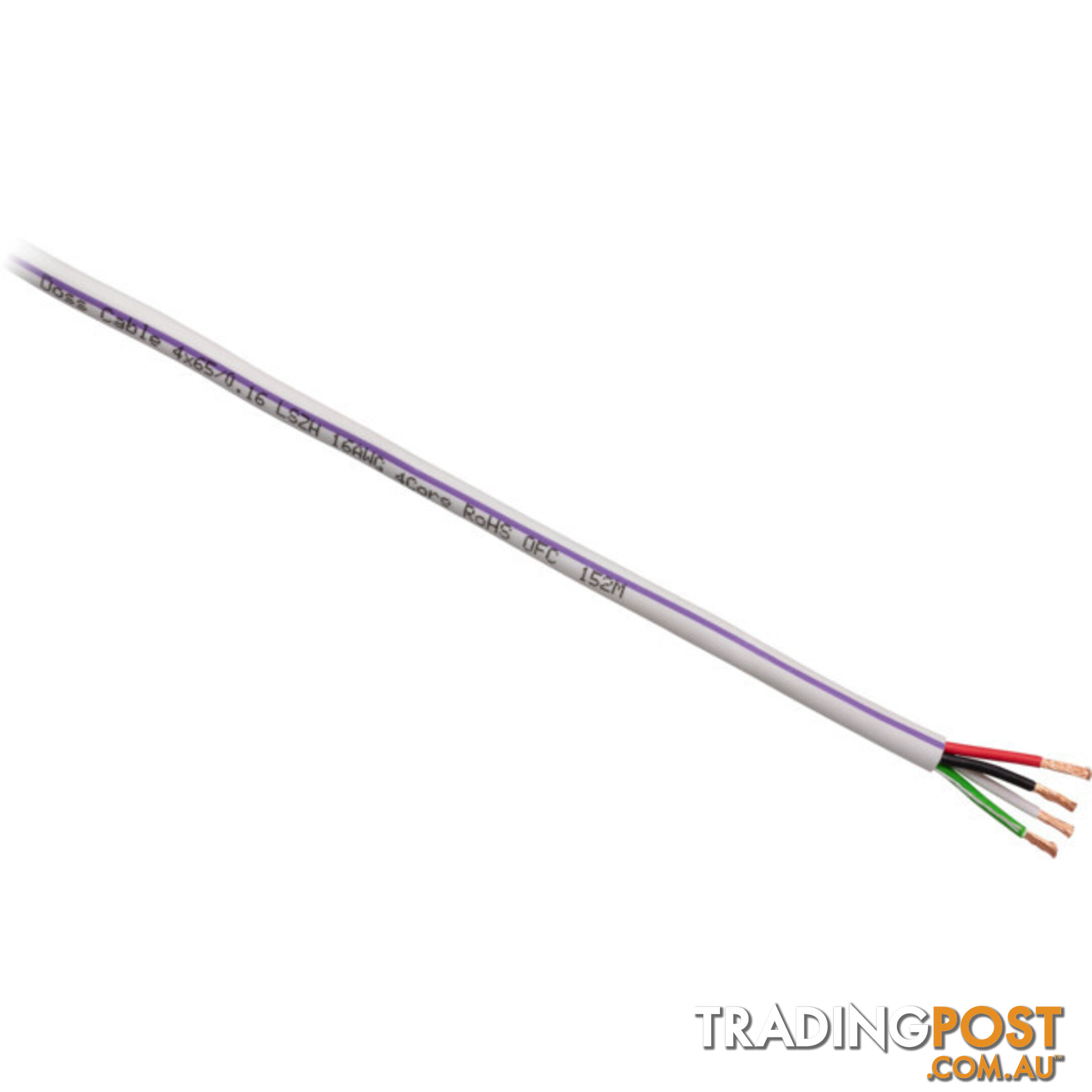 16G4C152M 16AWG 4CORE SPEAKER CABLE 152M 500FT ROLL LSZH REELEX WHITE/P