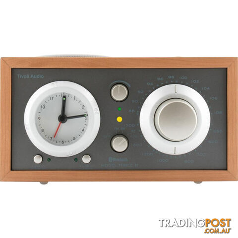 M3USBTTPE MODEL THREE BT - CHERRY/ TAUPE BLUETOOTH AM/FM CLOCK RADIO