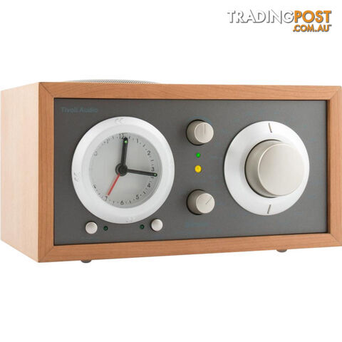 M3USBTTPE MODEL THREE BT - CHERRY/ TAUPE BLUETOOTH AM/FM CLOCK RADIO - photo 2 of 4