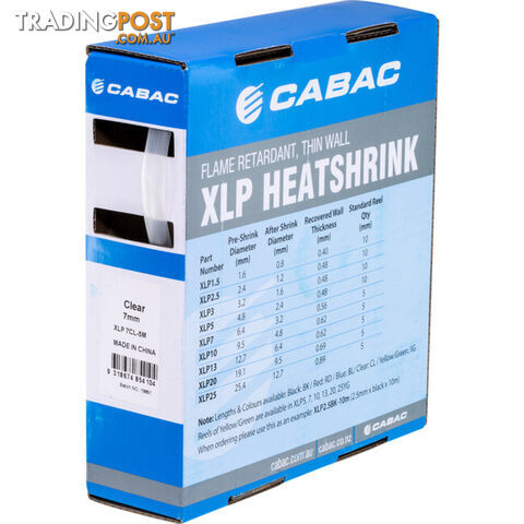 HS6.4CLR-5M 6.4MM X 5M HEAT SHRINK BOX CLEAR - photo 1 of 2