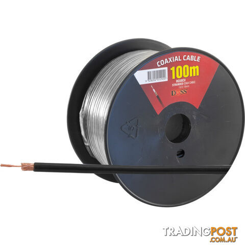 RG58-100M 50 OHM RG58 STRANDED - 100M COAX 100 METRE ROLL CABLE