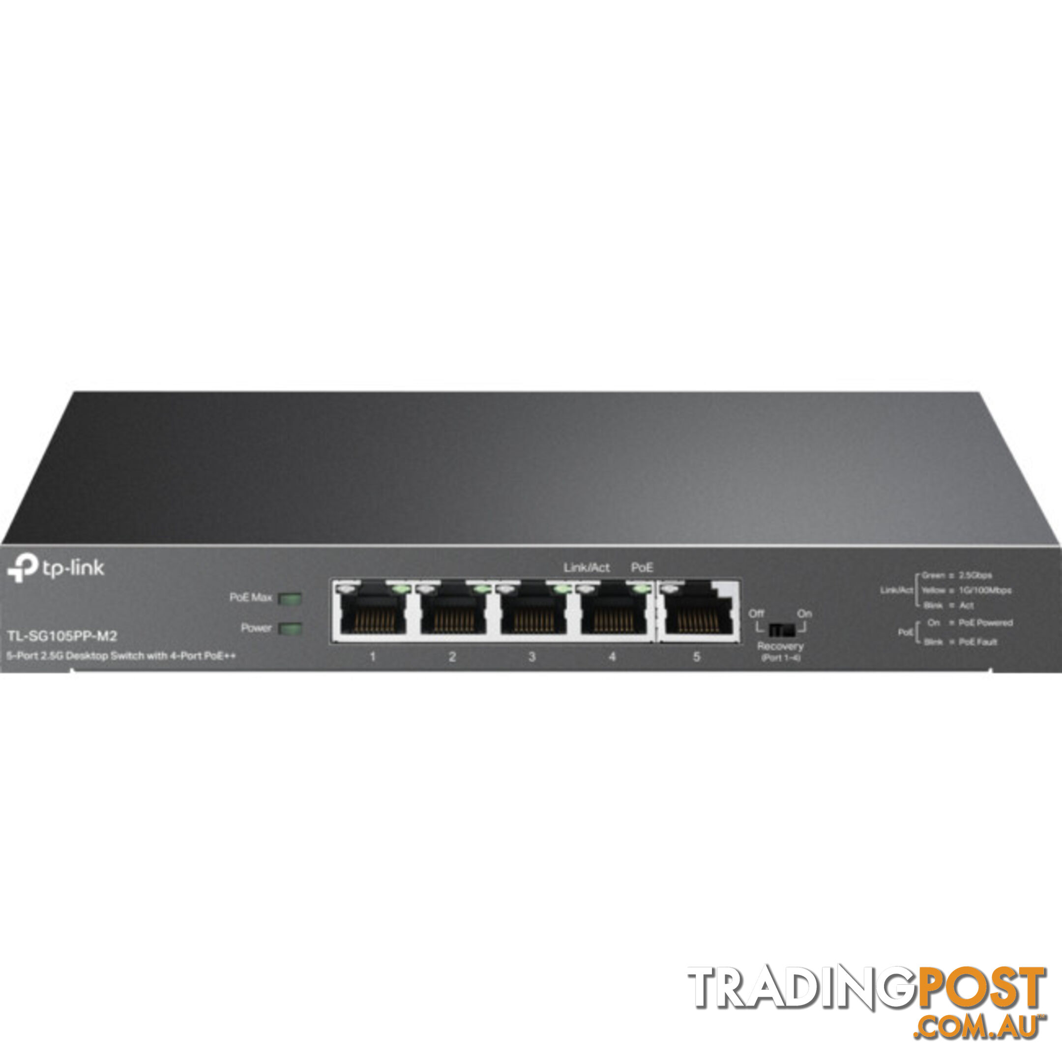 TLSG105PPM2 5 PORT 2.5G MULTI-GIGA SWITCH WITH 4 POE++ PORTS