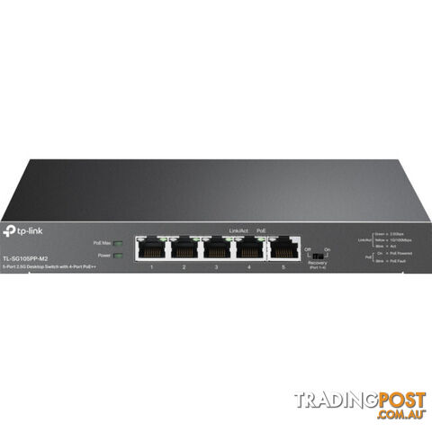 TLSG105PPM2 5 PORT 2.5G MULTI-GIGA SWITCH WITH 4 POE++ PORTS