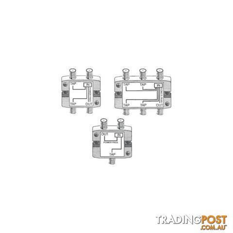 ST3224PP 2 WAY 24DB 'F' TAP / SPLITTER