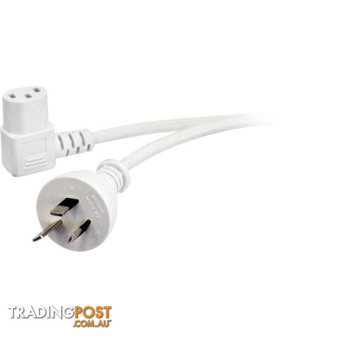 K9-RA2MTW 2M RIGHT ANGLE IEC POWER LEAD RIGHT ANGLE IEC END - WHITE