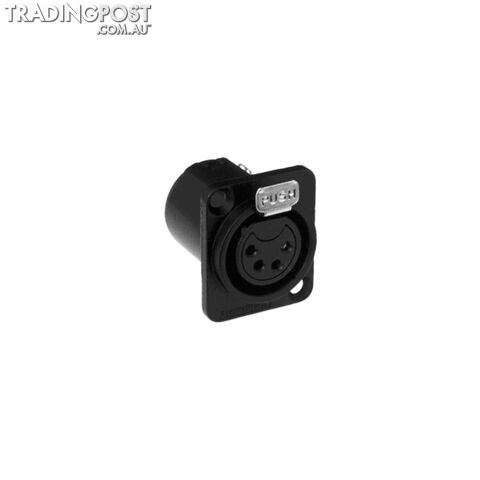 PD5372 4 PIN PANEL XLR SOCKET METAL BLACK SQUARE