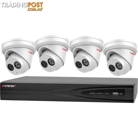 104-202B 6MP IP CCTV KIT NVIEW 8CH NVR & 4 TURRET CAMERAS