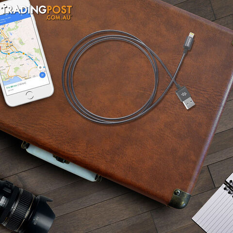 ICA-GRY 1.2M LIGHTNING CABLE GREY MFI TOUGHLINK - photo 5 of 5