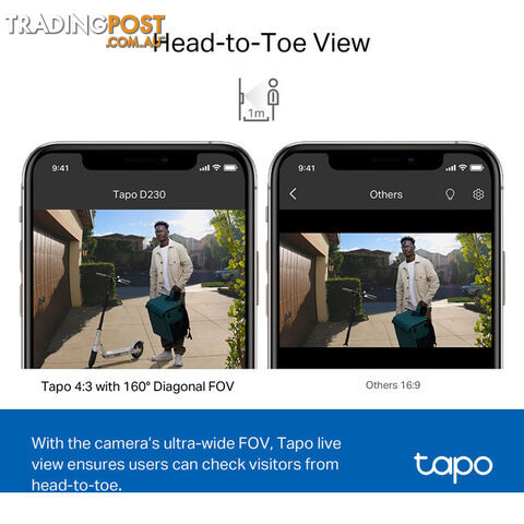 D230S1 SMART BATTERY VIDEO DOOR BELL TAPO - photo 3 of 5