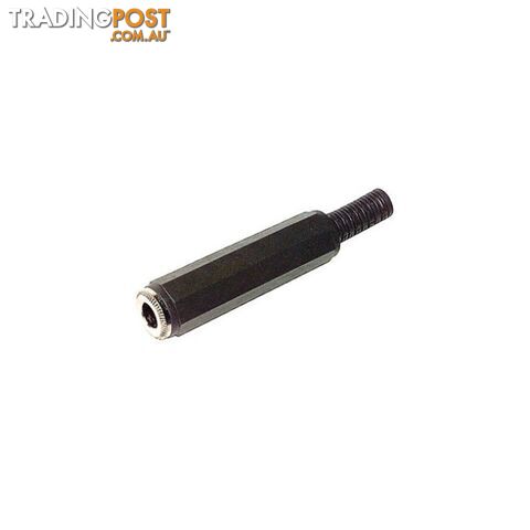 PD2001 6.3MM MONO PHONO SOCKET BLACK PLASTIC
