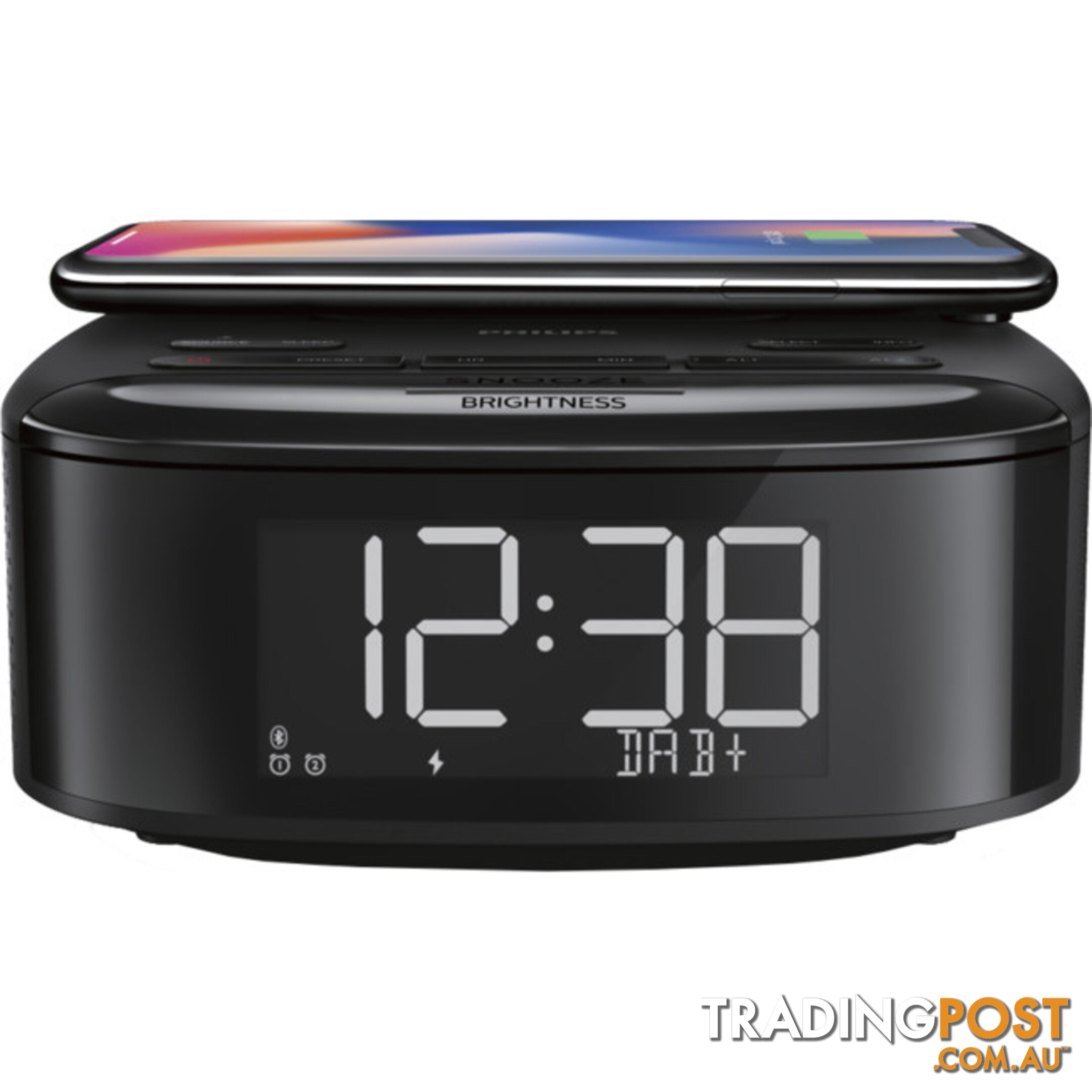 TAR7705 BLUETOOTH DAB CLOCK RADIO QI CHARGER