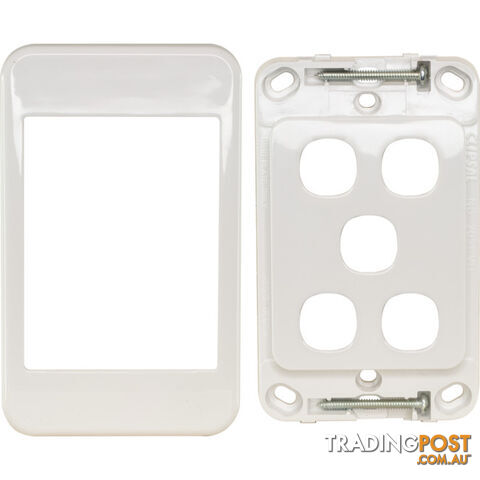 PK4595 5 GANG WALL PLATE WHITE CLIPSAL 2000 SERIES - photo 2 of 2