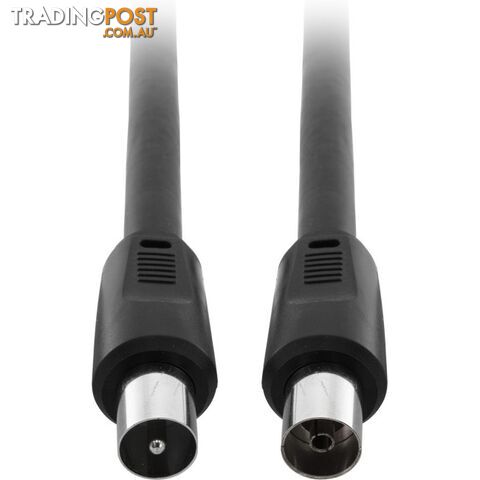 EL59Q-5PP 5M RG59QUAD TV EXTENSION LEAD PAL PLUG TO PAL SOCKET - BLACK