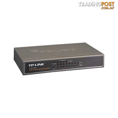 TLSF1008P 8 PORT 53W POE+ ETHERNET SWITCH 4X POE+ PORTS & STEEL CASE