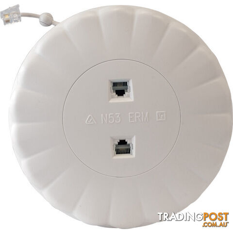 ERM4015B/WHT 15M RJ12 MODULAR EXTENSION REEL - 2X RJ12 SOCKET TEL5060