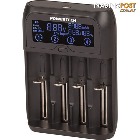 MB3703 4 CHANNEL UNIVERSAL FAST CHARGER NI-MH, N-CD, LI-ION & LIFEPO4