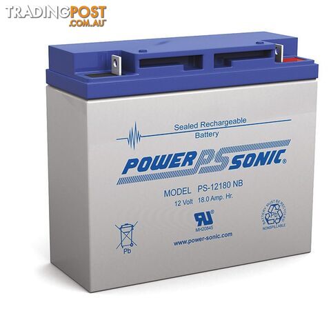 PS12180NB 12V 18AMP SLA BATTERY NB2 TERMINAL SEALED LEAD ACID