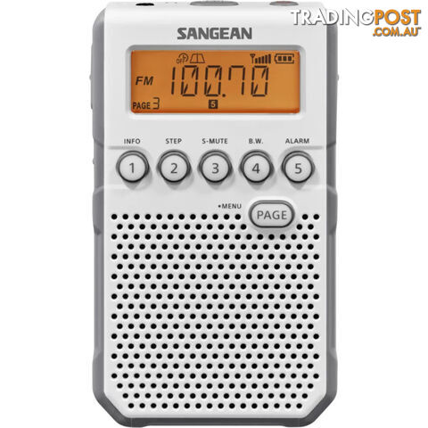 DT800 FM-RDS / AM HAND-HELD RECEIVER WHITE - SANGEAN