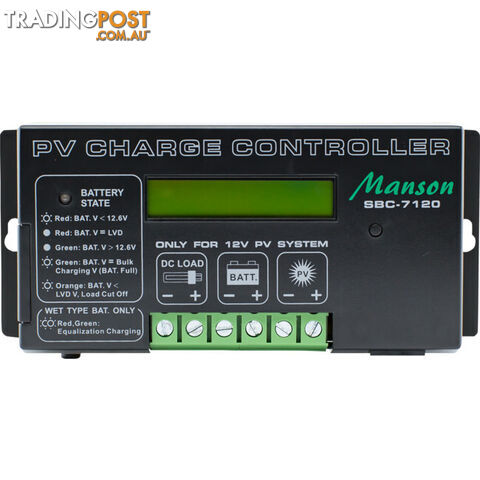 SBC7220 24V 20A PWM PV CHARGE CONTROLLER PROGRAMMABLE WITH 10 NIGHT LIGHT MODES