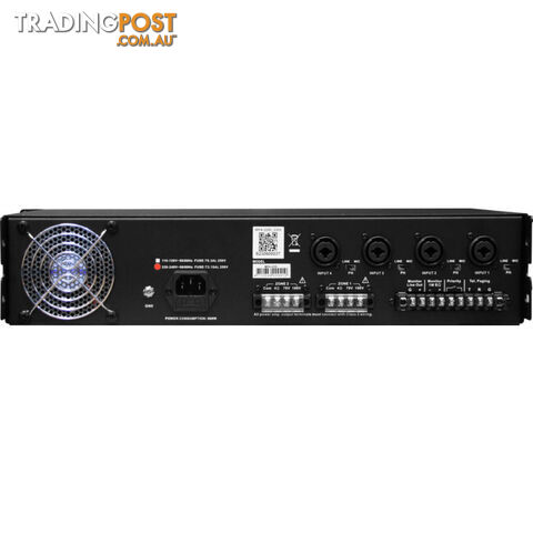 MPA2250 2 ZONE CLASS D AMPLIFIER WITH MP3 USB BT 250W*2 4 LINE/MIC IN - photo 2 of 2