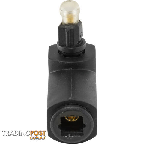 PA1908 TOSLINK RIGHT ANGLE ADAPTOR PLUG TO SOCKET W/ ROTATING END - photo 2 of 3