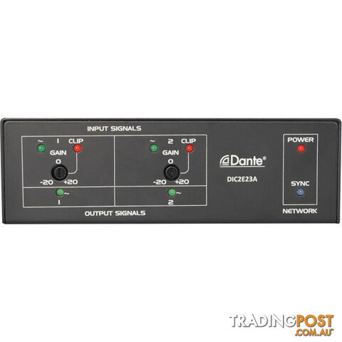 DIC2E23A 2CH ANALOGUE DANTE CONVERTER MIC OR LINE 2CH IN/OUT PUTS