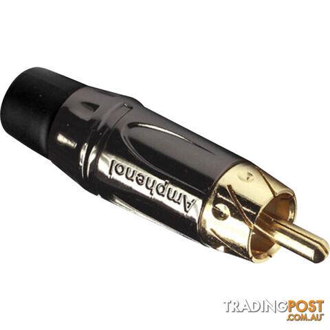 PD2975 RCA PLUG SHORT BLACK SHELL WITH GOLD CONTACTS ACPL-CBK