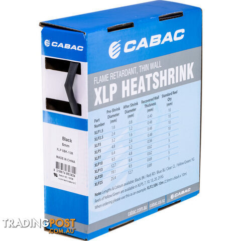 HS4.8BLK-10M 4.8MM X 10M HEAT SHRINK BOX BLACK