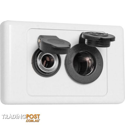 L1041 CARAVAN 12V WALL PLATE MERIT AND ACCESSORY SOCKETS