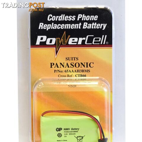 CTB66 3.6V NIMH 650MAH PHONE BATTERY SUITS PANASONIC CORDLESS PHONE